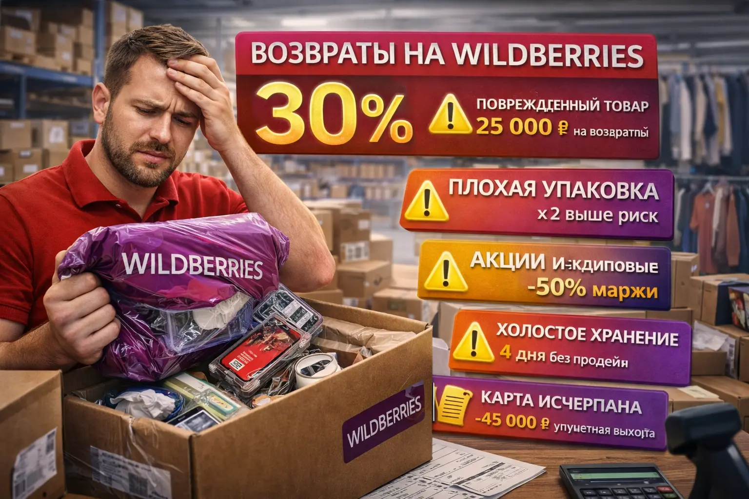 Высокий процент возвратов на Wildberries — причины и способы снижения для продавцов