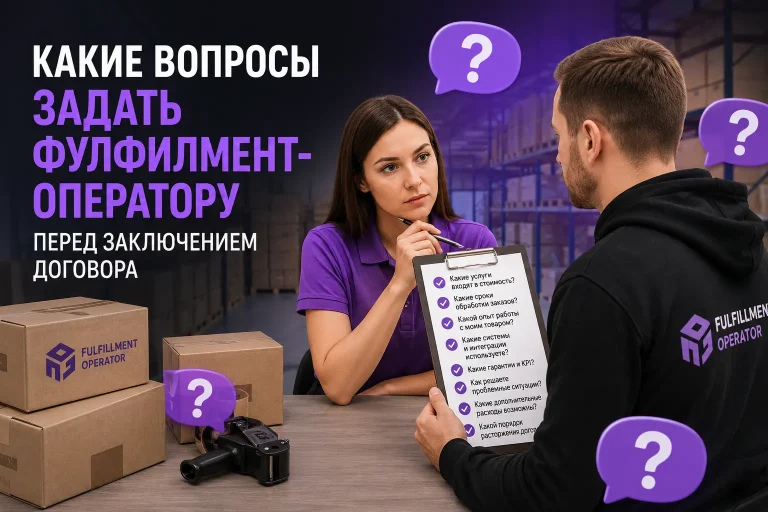 Какие вопросы задать фулфилмент-оператору перед заключением договора — обложка чек-листа